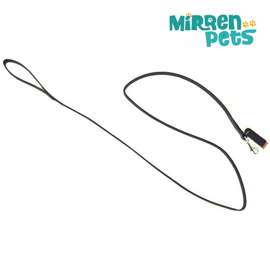 Mirren Pets - Leather Lead - 6' Long - Black - 6' Long x 3/8" Wide