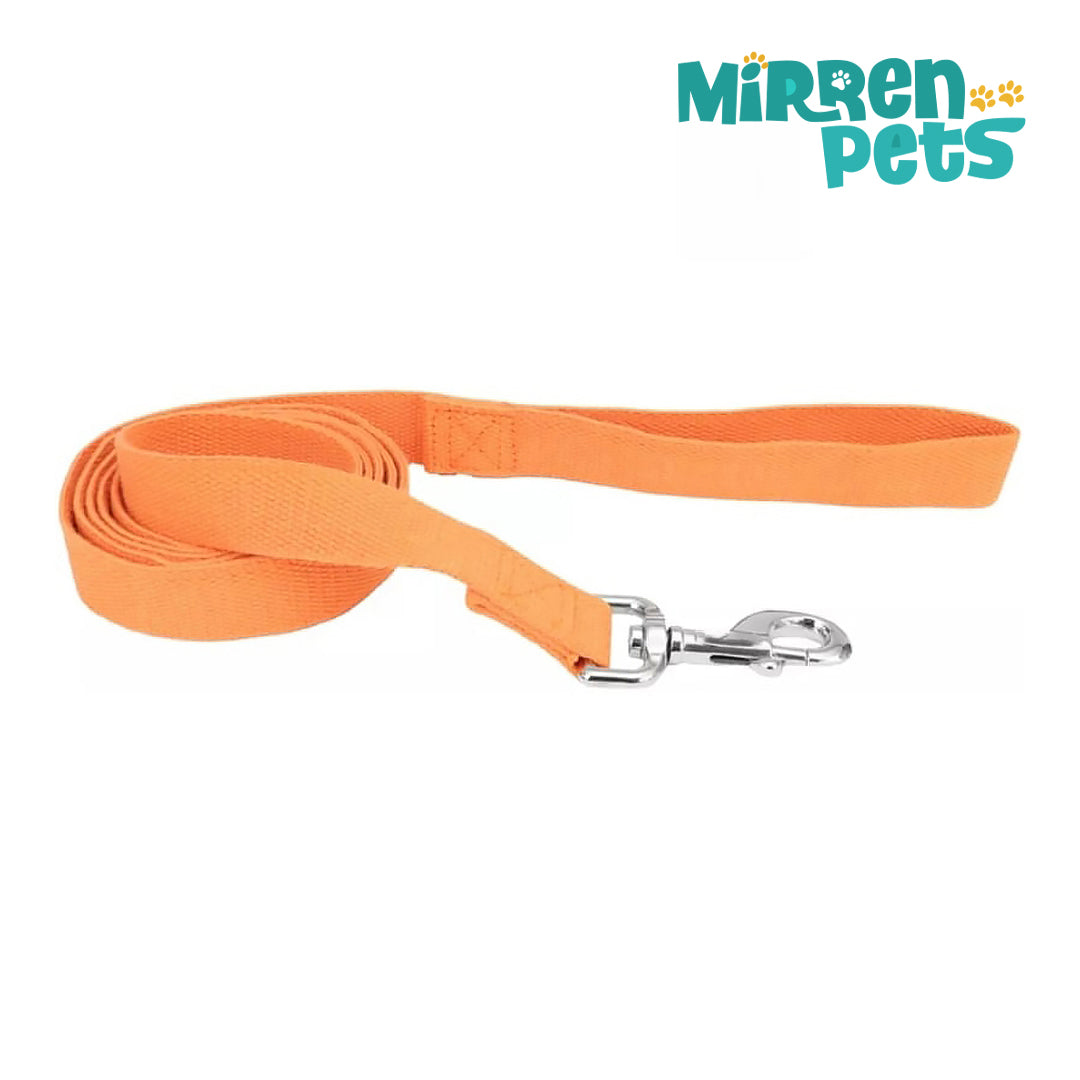 Mirren Pets - Dog Lead Pumpkin Orange - 6 feet x 5/8"W
