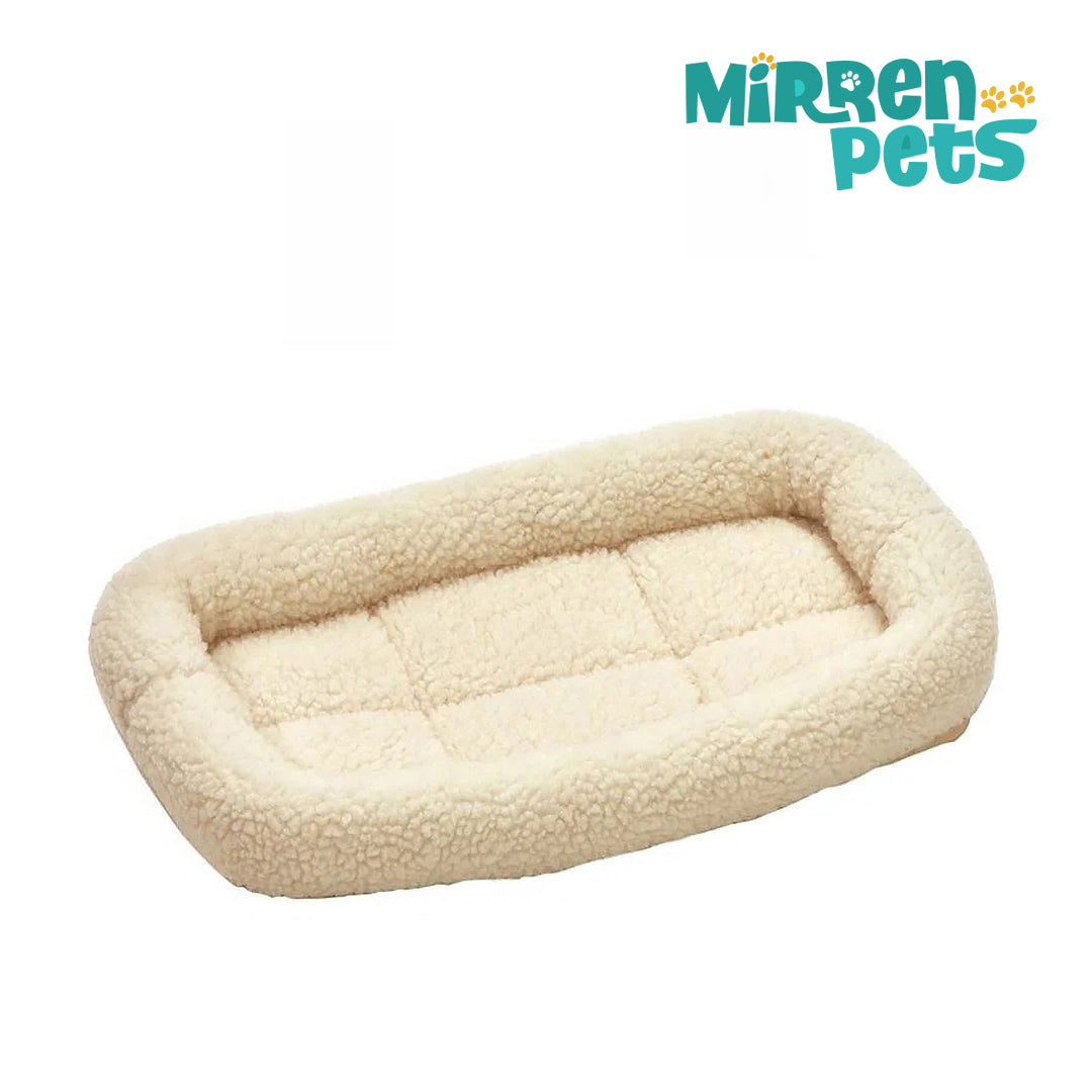 Mirren Pets - Fleece Pet Bed for Dogs & Cats, Cream 18"