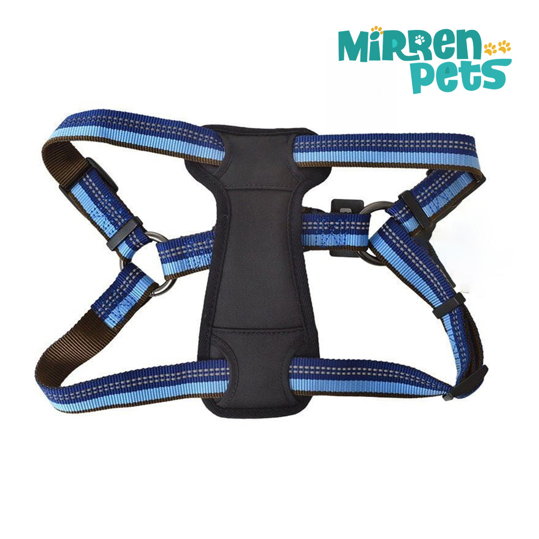 Mirren Pets - Reflective Adjustable Padded Dog Harness - Fits 20"-30" Girth